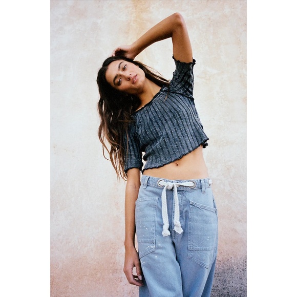 FREE PEOPLE We the Free Meant to Be Tee in Black, Size L - NWT ($58 Retail) - Picture 5 of 5